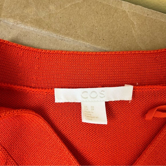 COS Orange Short Sleeve Cardigan - Picture 7 of 8